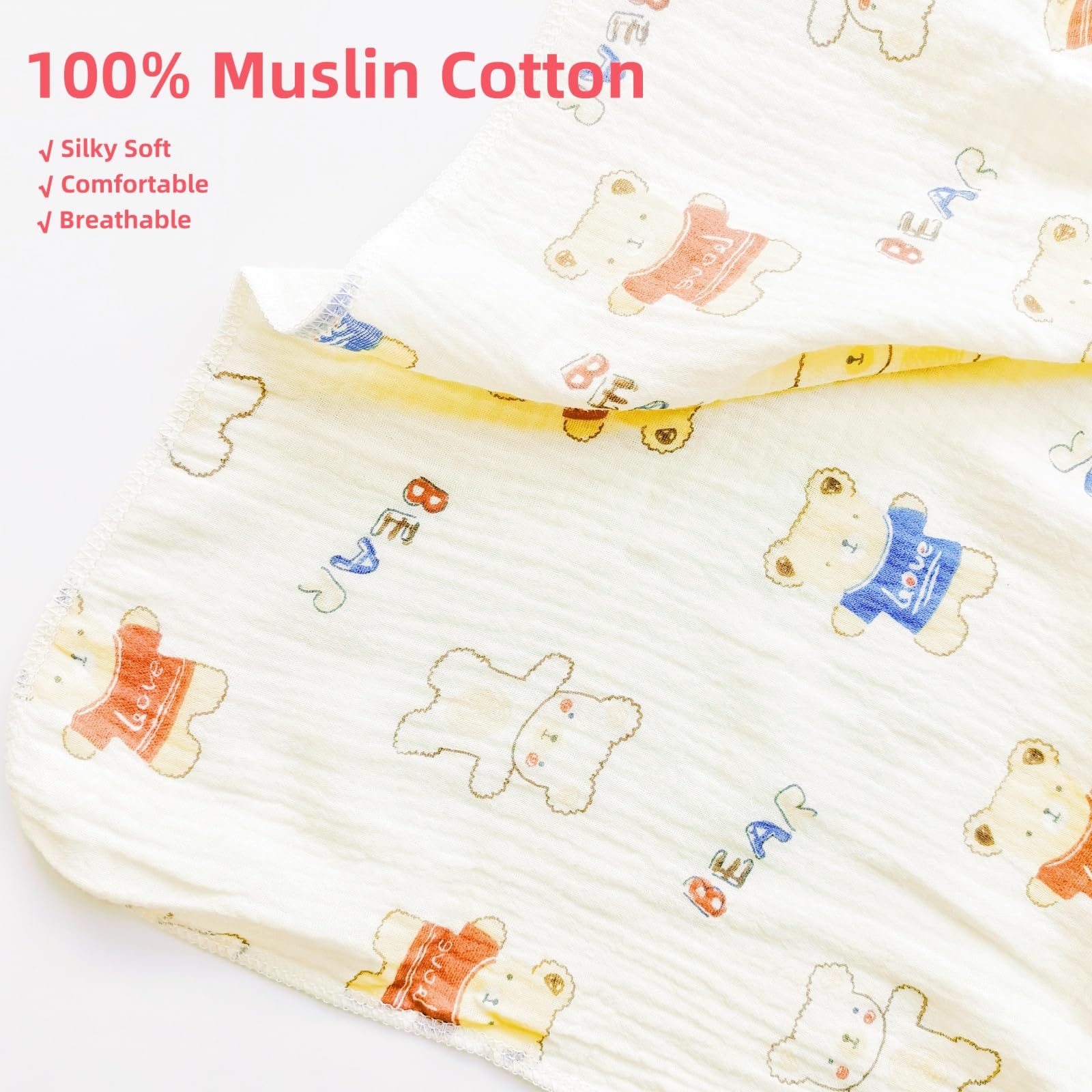 DEZIGKA muslin swaddle blanket doubles as nursing cover and tummy-time companion.