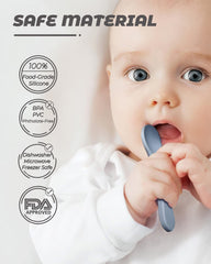 DF DUALFERV silicone baby forks for safe self-feeding and rounded tips