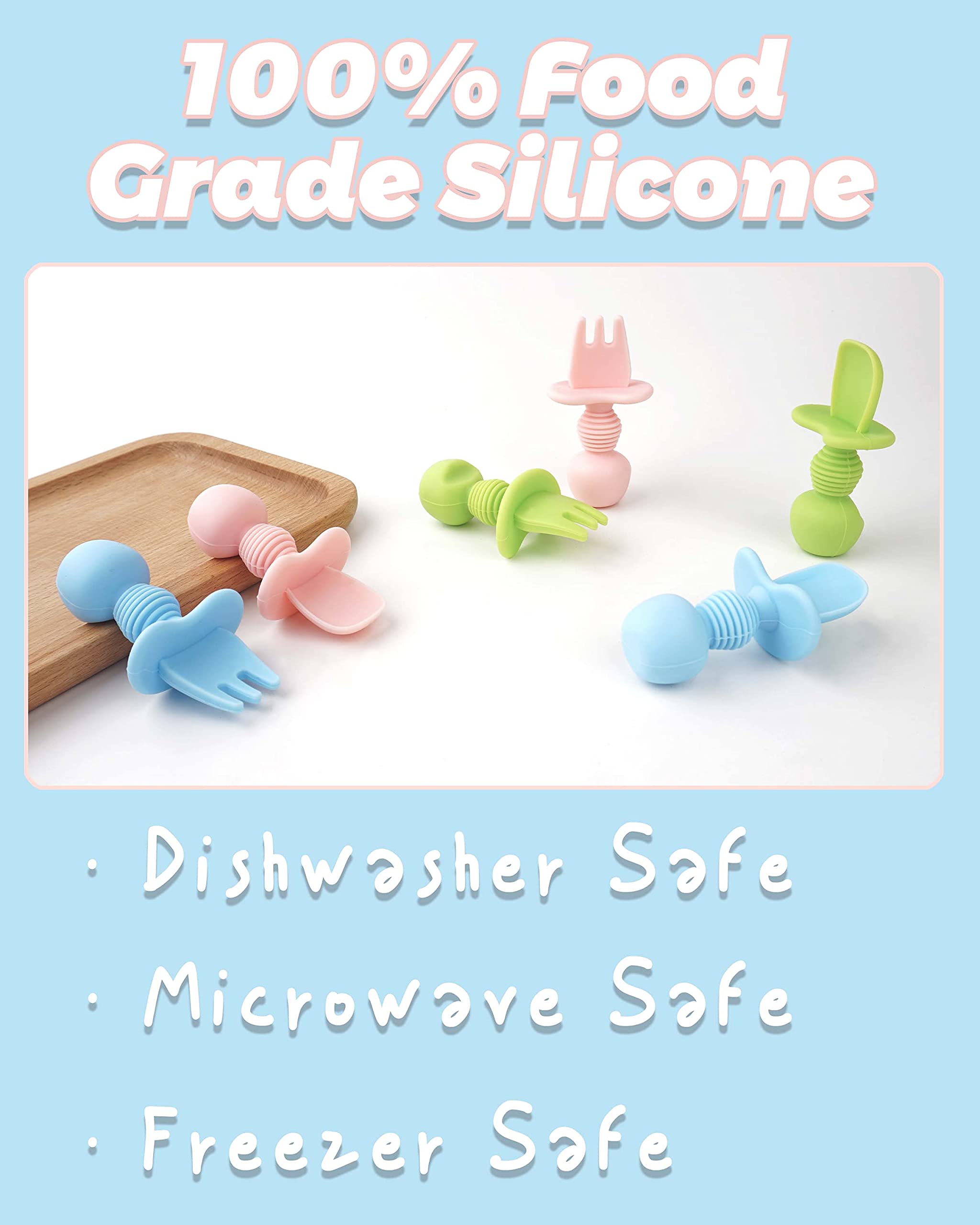 DF DUALFERV silicone utensils resist drops and stay gentle on skin