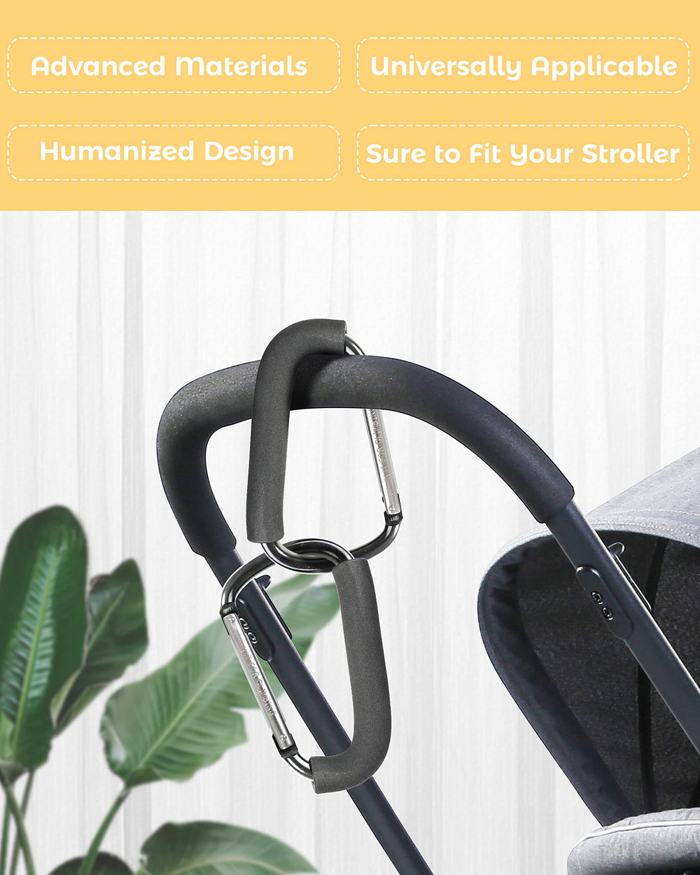 DF Dualferv stroller hooks aluminum body adds lightweight strength for daily use