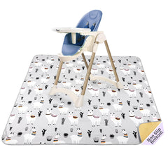 DFHY waterproof baby splat mat under high chair prevents slips and spills.