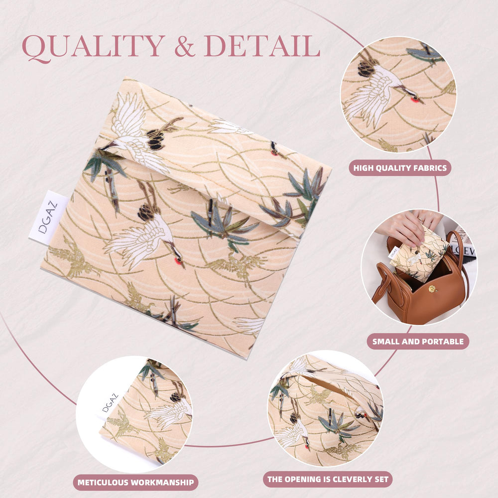 DGAZ compact pad storage pouch fits tampons and liners neatly.