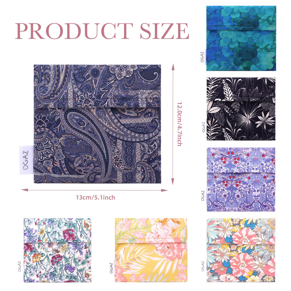 Purse-friendly DGAZ storage bag, sleek blue paisley pattern.