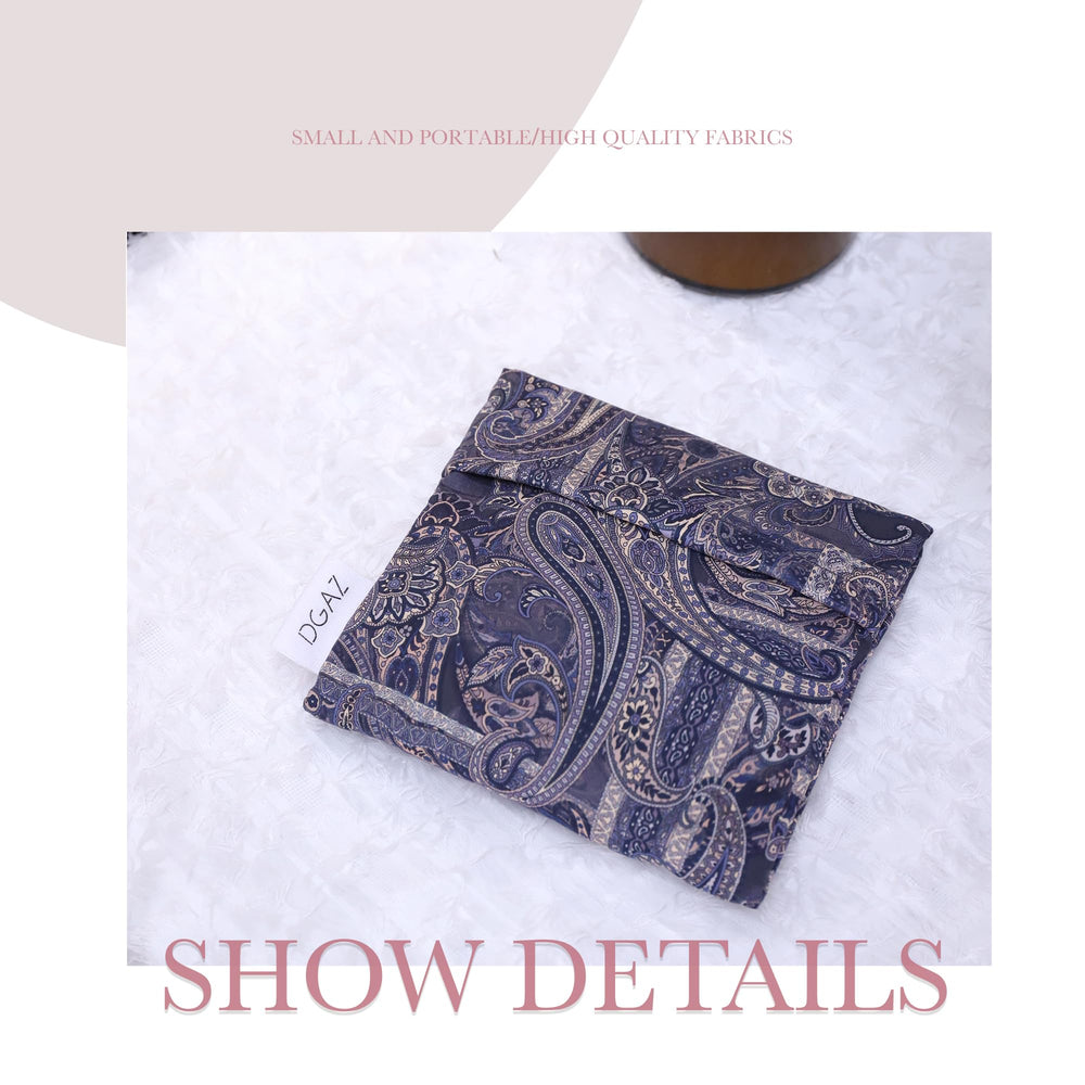 Soft, skin-friendly material for comfortable daily use, blue paisley.