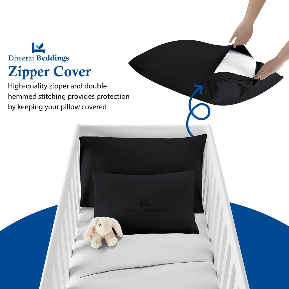 Dheeraj Beddings zipper detail keeps pillow clean during trips