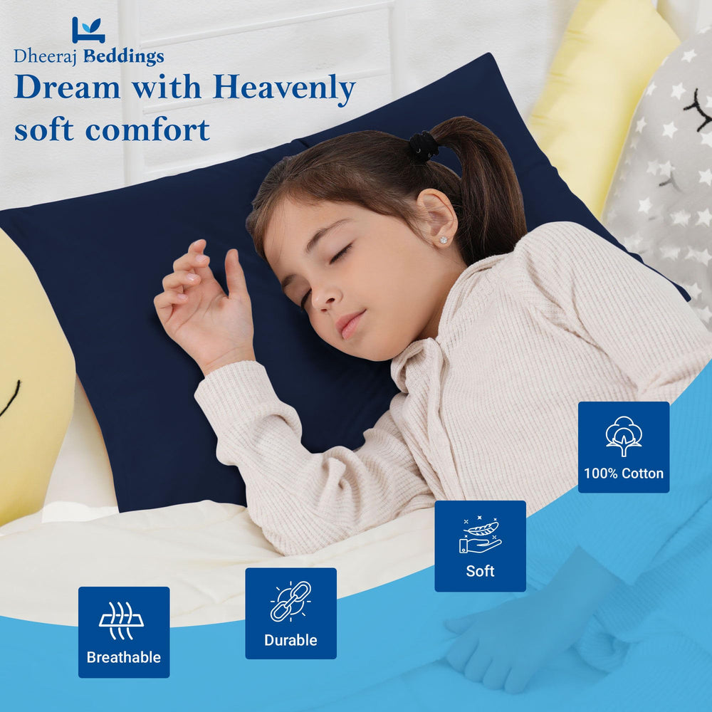 Dheeraj Beddings toddler pillow cover fits small travel pillow snugly.