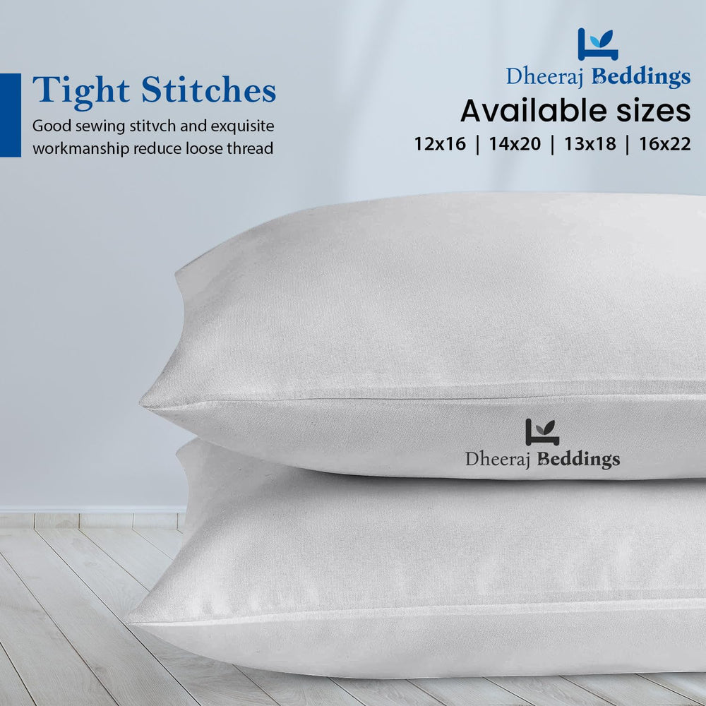 Dheeraj Beddings two-pack pillow covers arranged side by side for durability