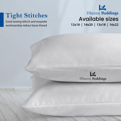 Dheeraj Beddings two-pack pillow covers arranged side by side for durability