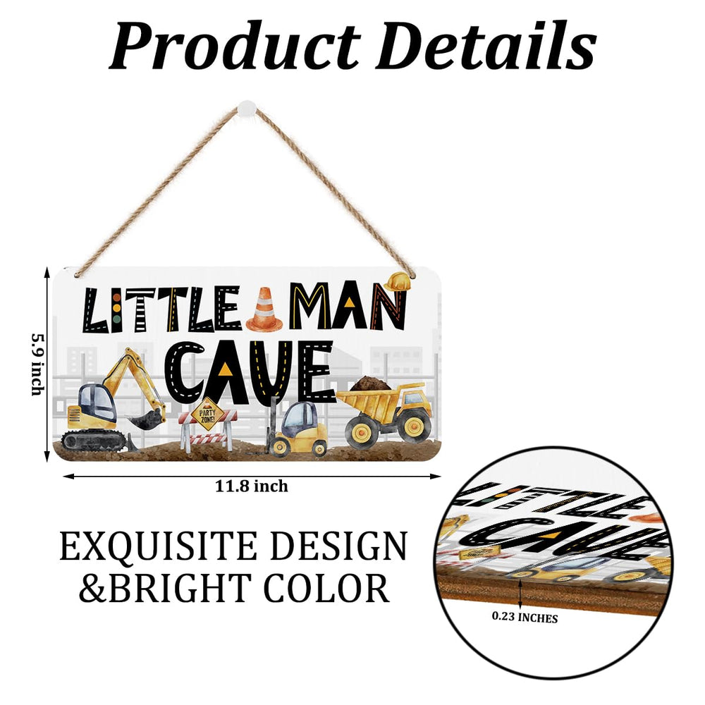 DHKG Little Man Cave sign nursery decor idea adds playful personality