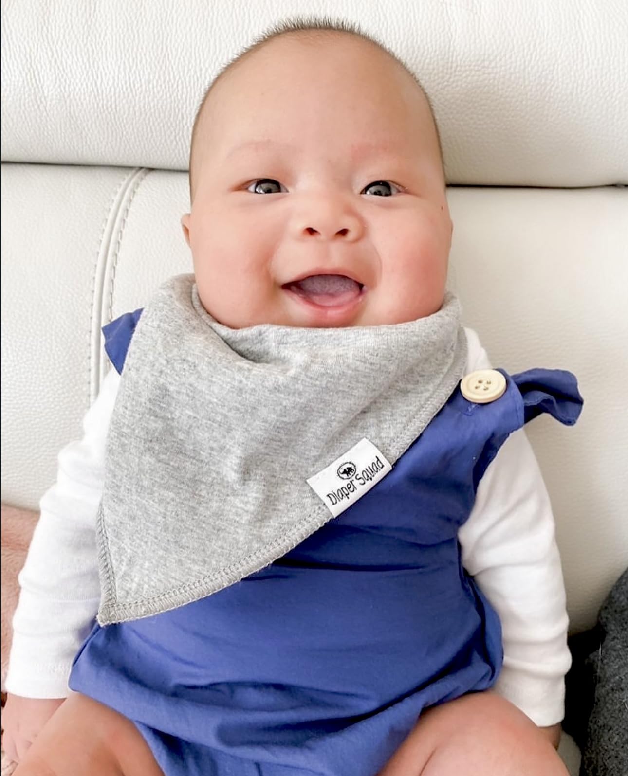 Diaper Squad bib designs offer durable, varied patterns.