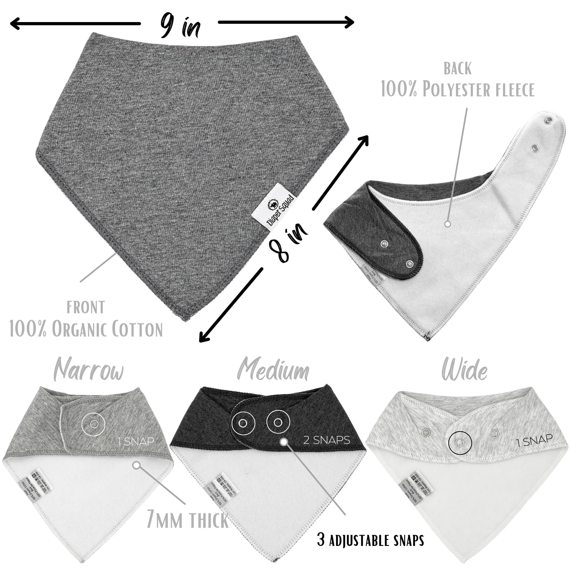 Diaper Squad hypoallergenic materials protect sensitive skin.