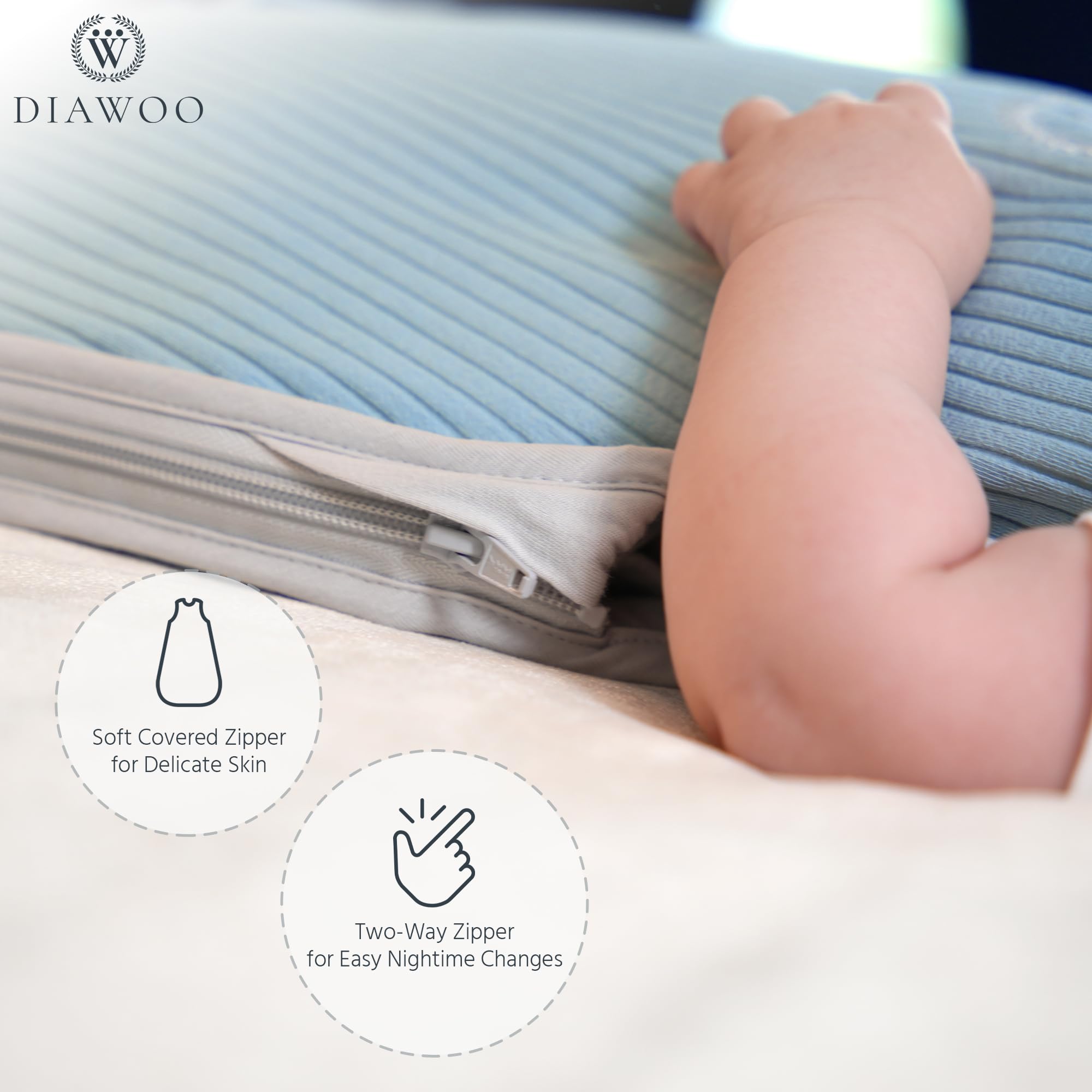 Diawoo built-in car seat slot keeps baby secure during travel.