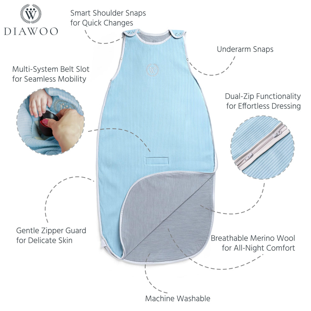 Diawoo size range 2–36 months adapts with your baby's growth.