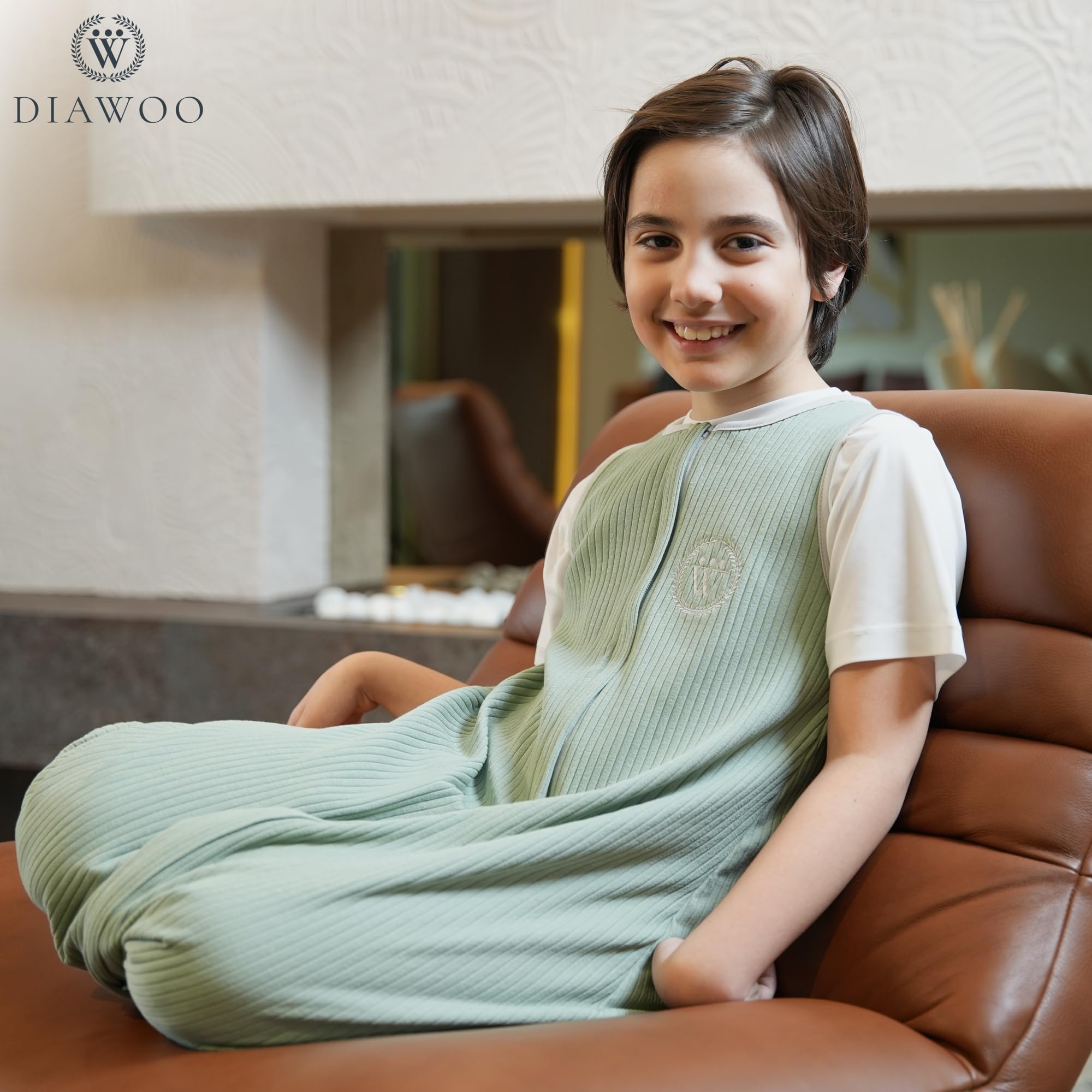 Diawoo sleep sack grows with your child from 2T to 7T