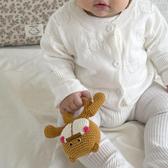 DICHA animal-inspired design rattle with gentle bell sound