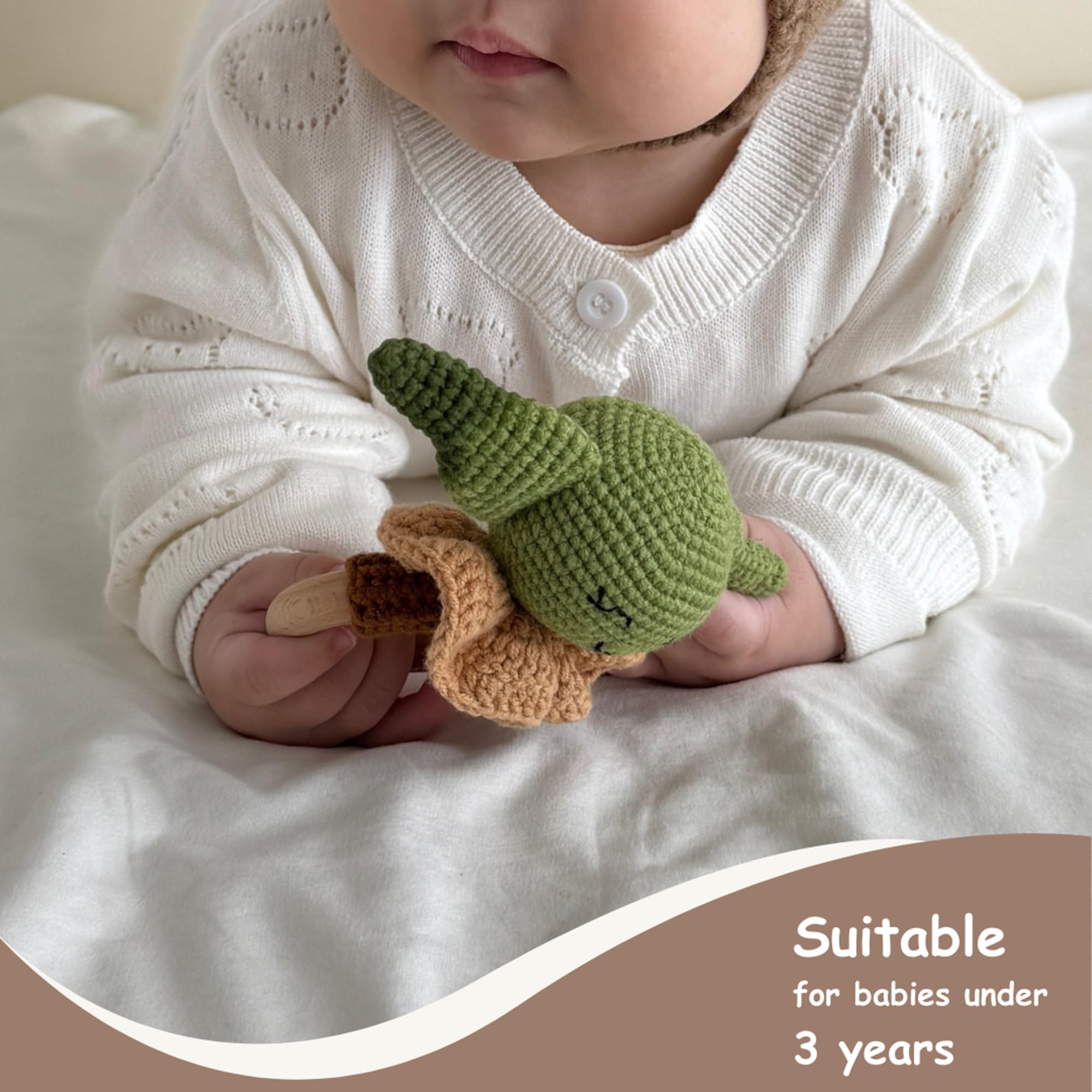 DICHA rattle emits a gentle bell sound for baby attention