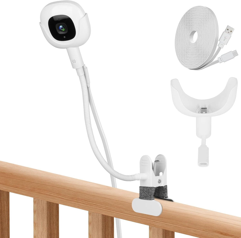 Didalo Nanit Pro clip charger mount secures your monitor for stable, continuous charging.