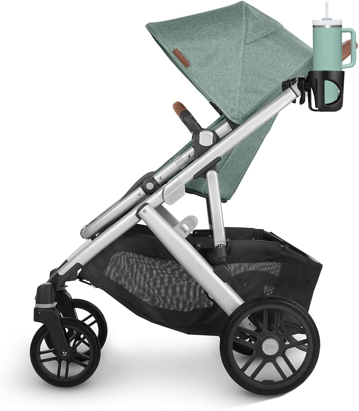 Digital Nc cup holder for UPPAbaby Cruz; 360-degree rotation for versatile mounting.