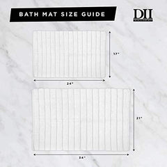 DII cotton ribbed bath mat 17x24 inch taupe adds warm decor and comfort