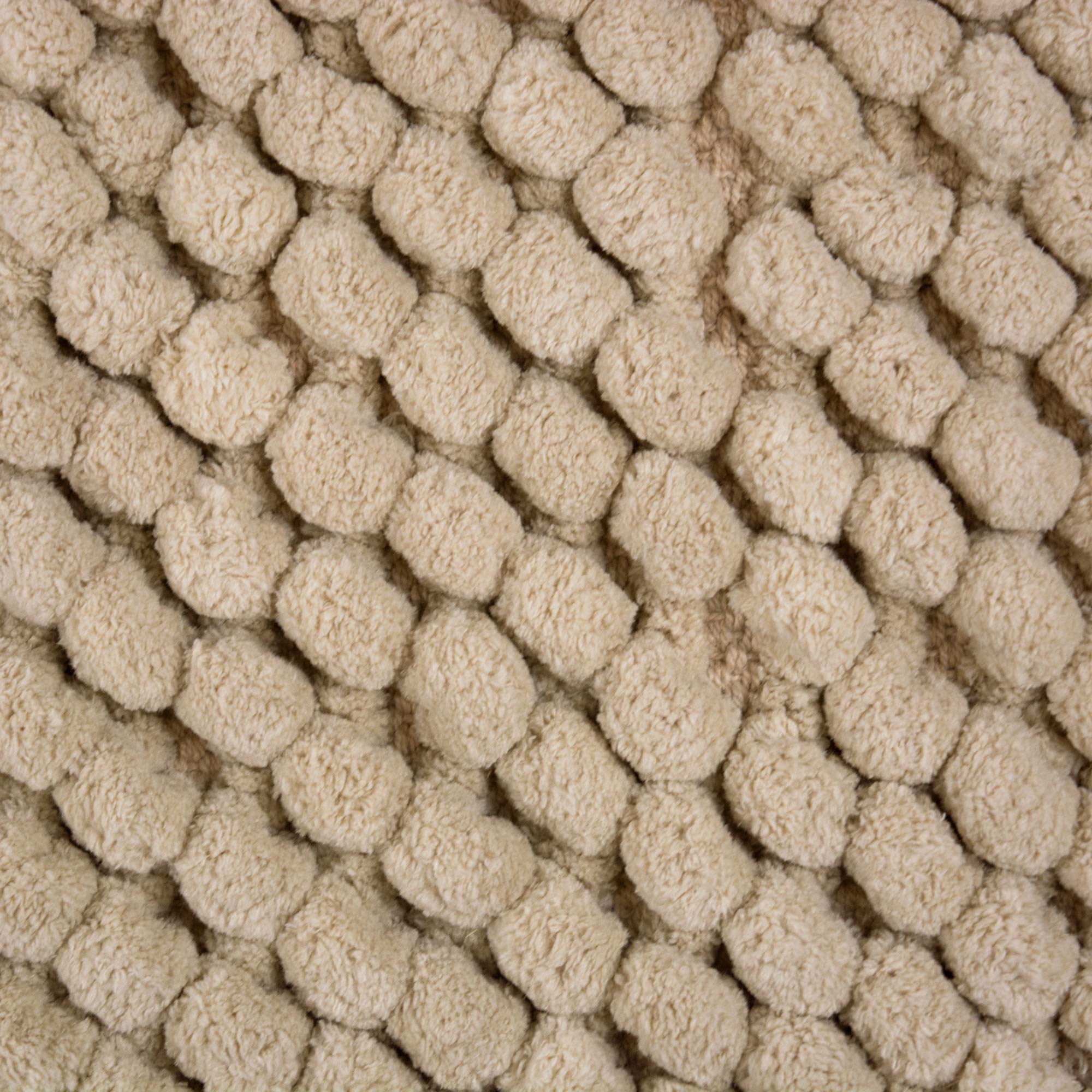 DII plush bath mat with quick-dry microfiber keeps floors dry after showers