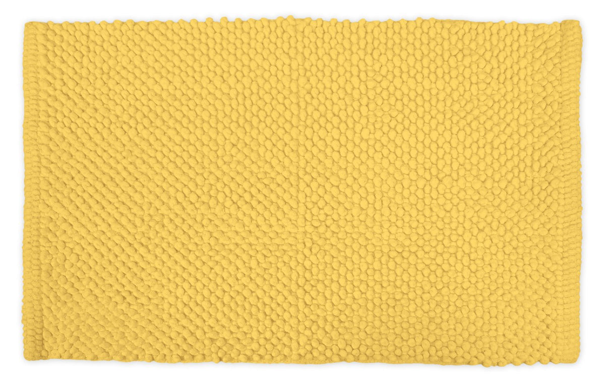 DII popcorn bath rug yellow near tub offers soft comfort and fast drying