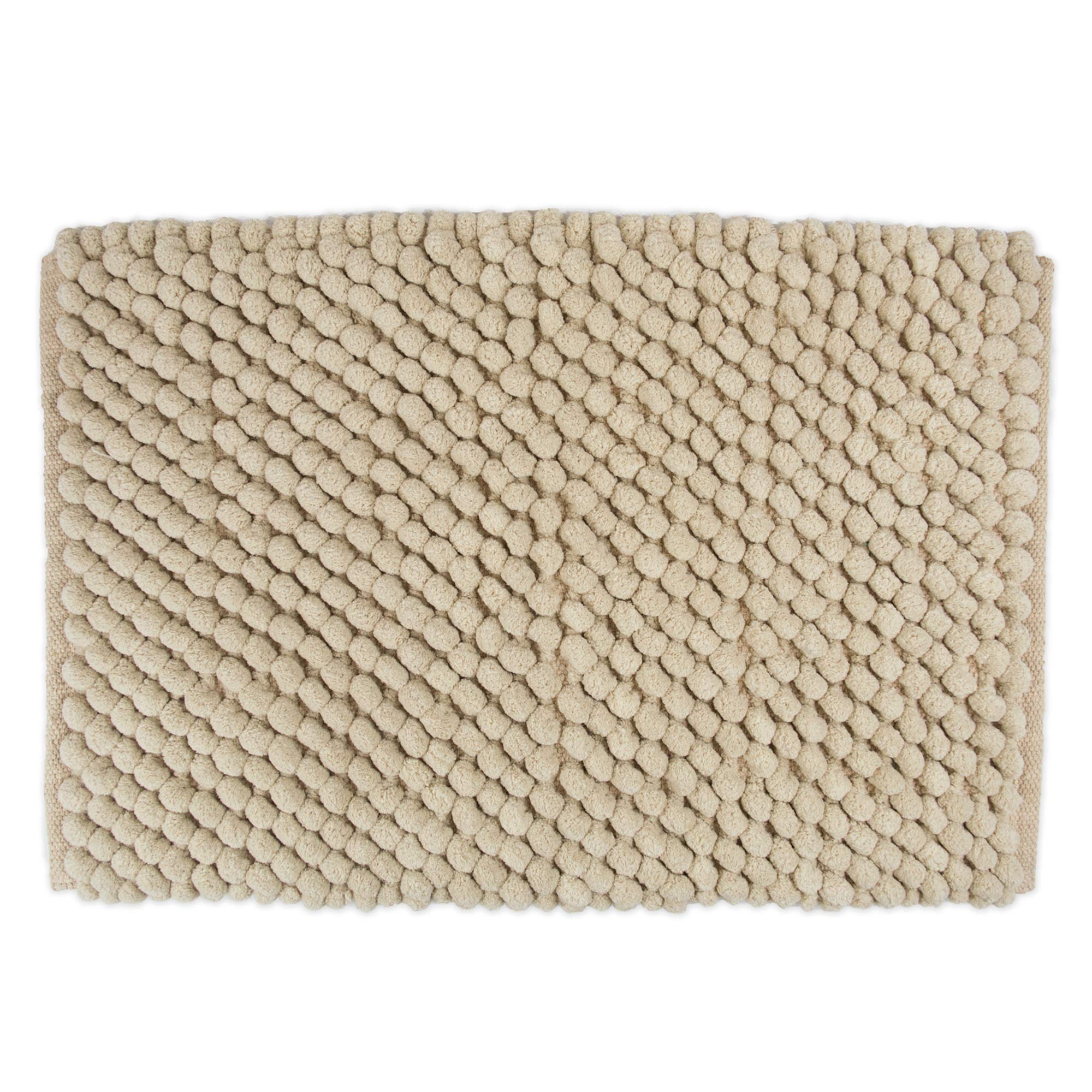 DII ultra-soft chenille bath mat 17x24 taupe with plush, spa-like comfort