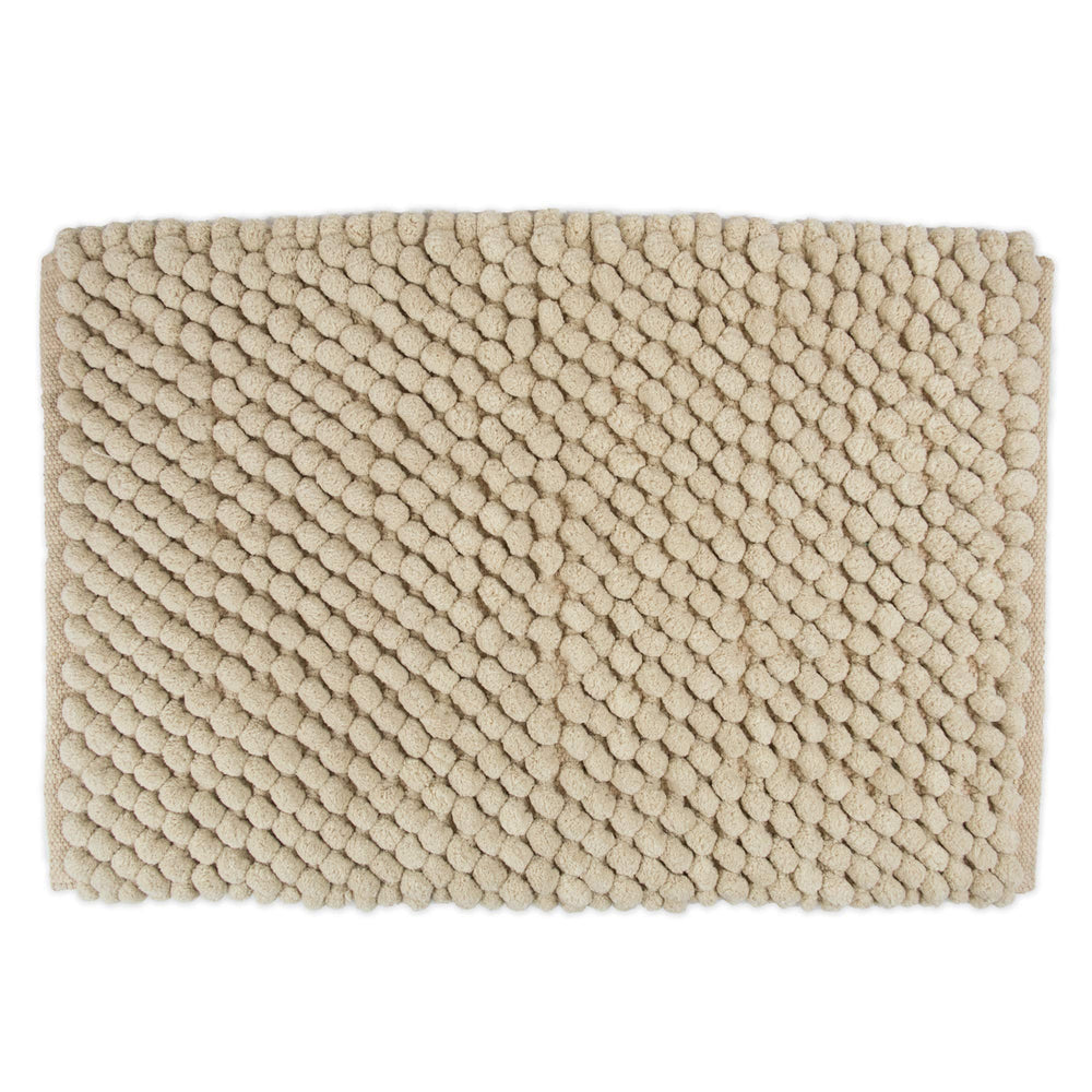DII ultra-soft chenille bath mat 17x24 taupe with plush, spa-like comfort