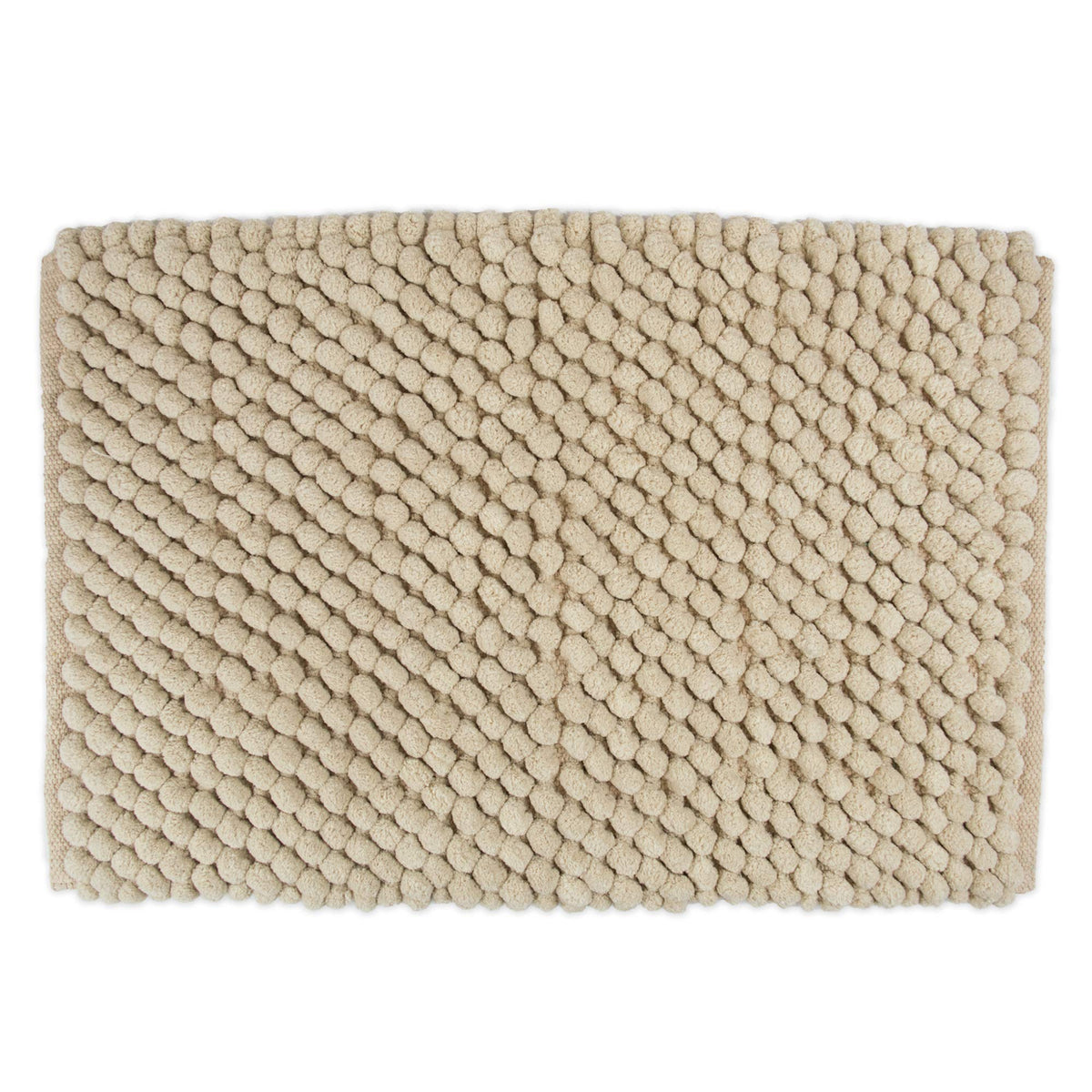 DII ultra-soft chenille bath mat 17x24 taupe with plush, spa-like comfort