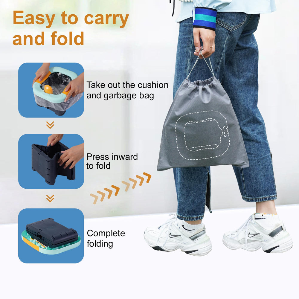 DIJIAMEIYA assembled potty ready for quick use on trips and outings