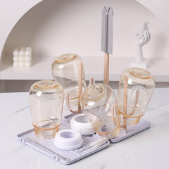 DIJIAMEIYA bottle drying rack travel setup showing compact, portable drying on the go
