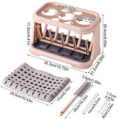 DIJIAMEIYA bottle brush included with pink lotus root simplifies cleaning bottles and nipples