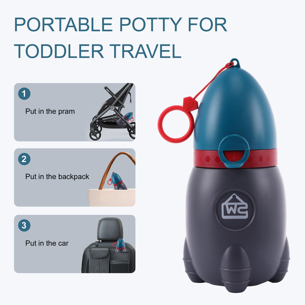 DIJIAMEIYA travel urinal for kids, 370ml capacity ideal for car trips.