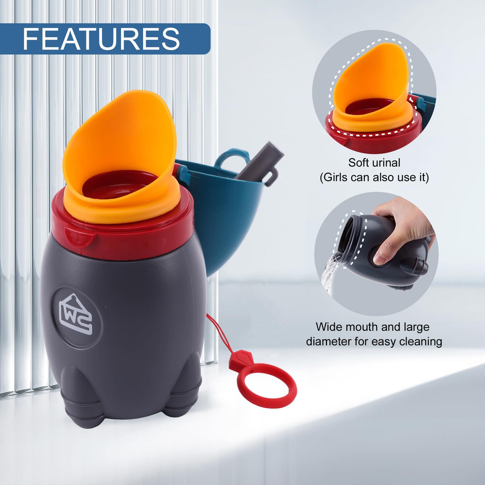 DIJIAMEIYA travel urinal for kids, portable size fits bags and strollers.