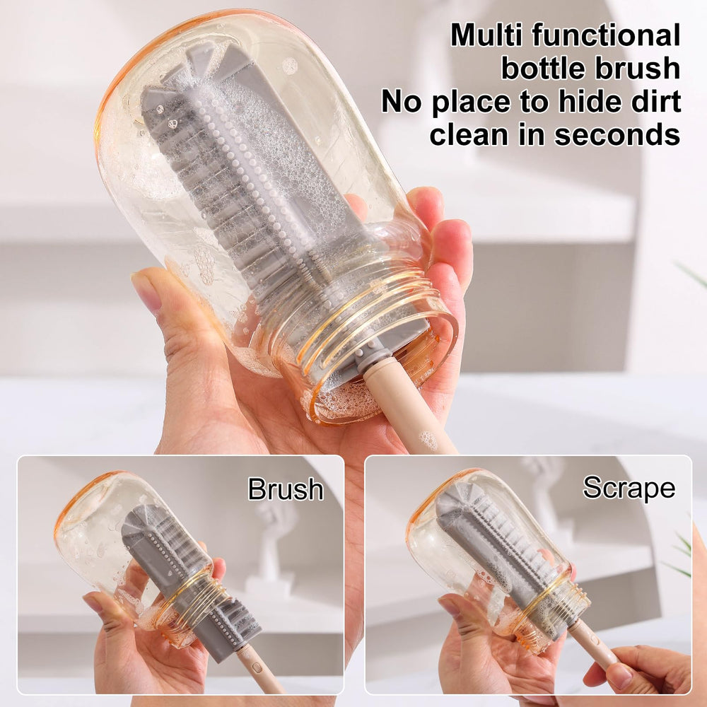 DIJIAMEIYA silicone bottle brush ensures gentle, thorough cleaning.