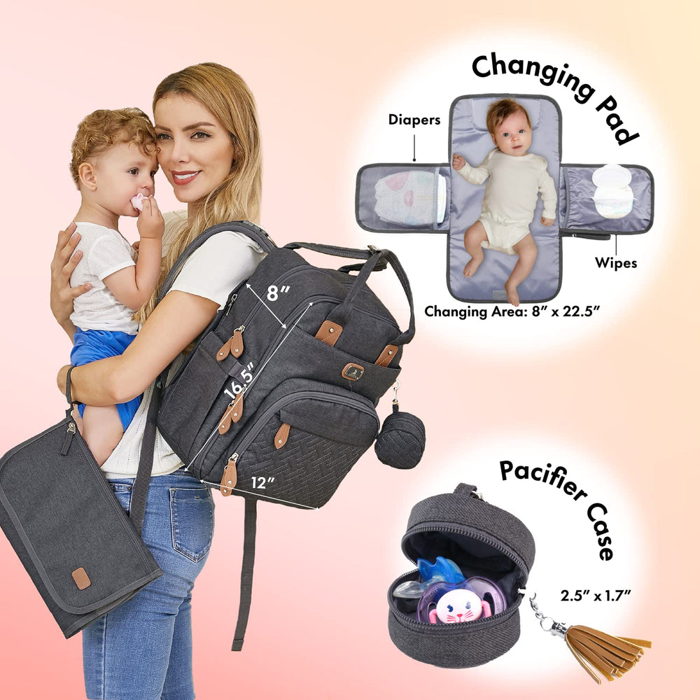 Dikaslon ergonomic back panel and padded straps for comfortable all-day carrying