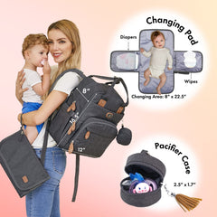 Dikaslon ergonomic back panel and padded straps for comfortable all-day carrying