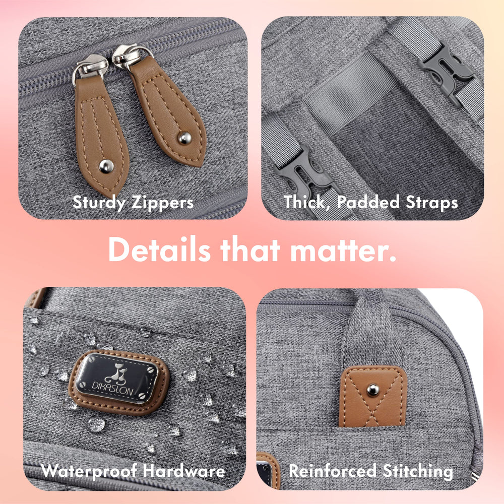 Dikaslon 18-pocket design keeps baby essentials neatly organized