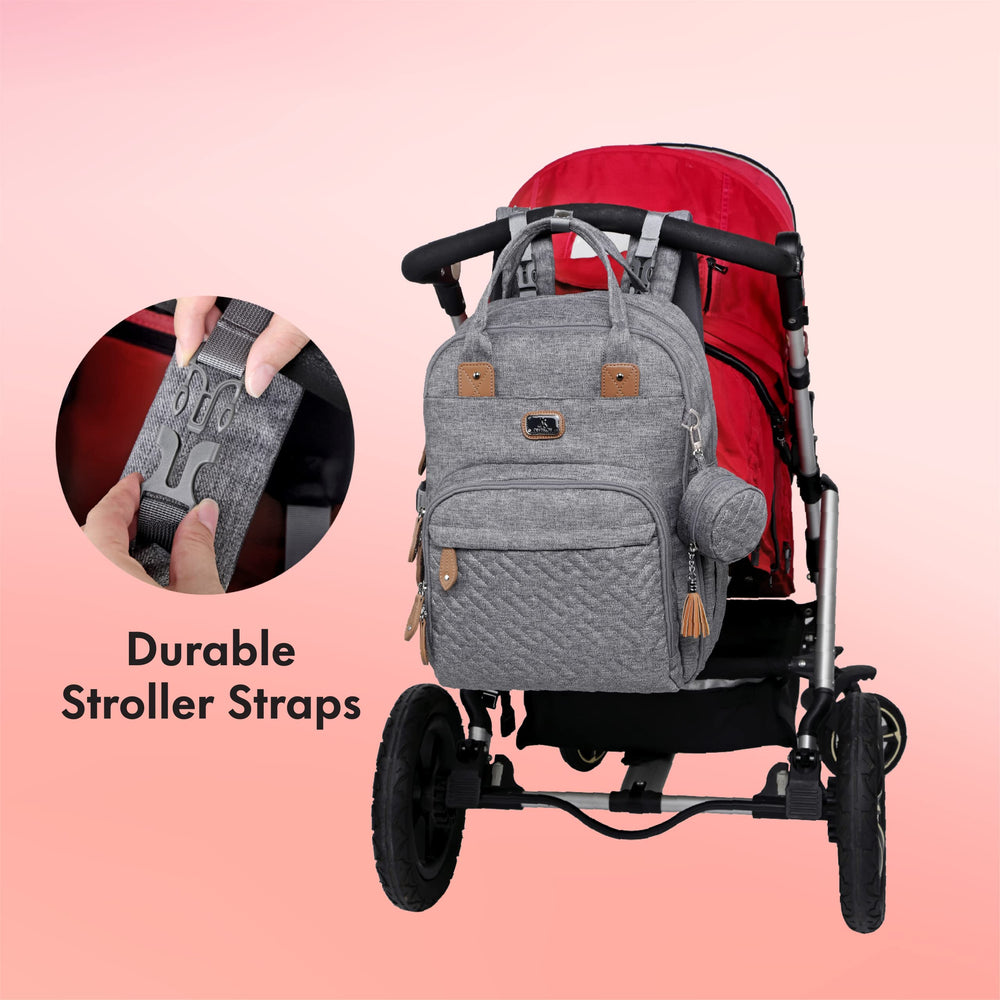 Dikaslon unisex gray design doubles as a travel backpack