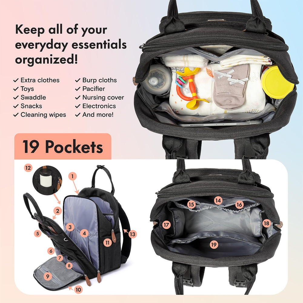 Dikaslon diaper bag backpack pacifier case keeps pacifiers clean and ready.