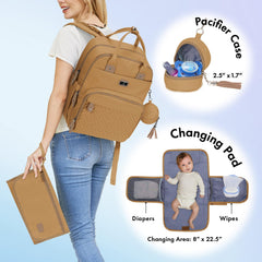 Dikaslon backpack with stroller straps keeps bag hands-free during outings