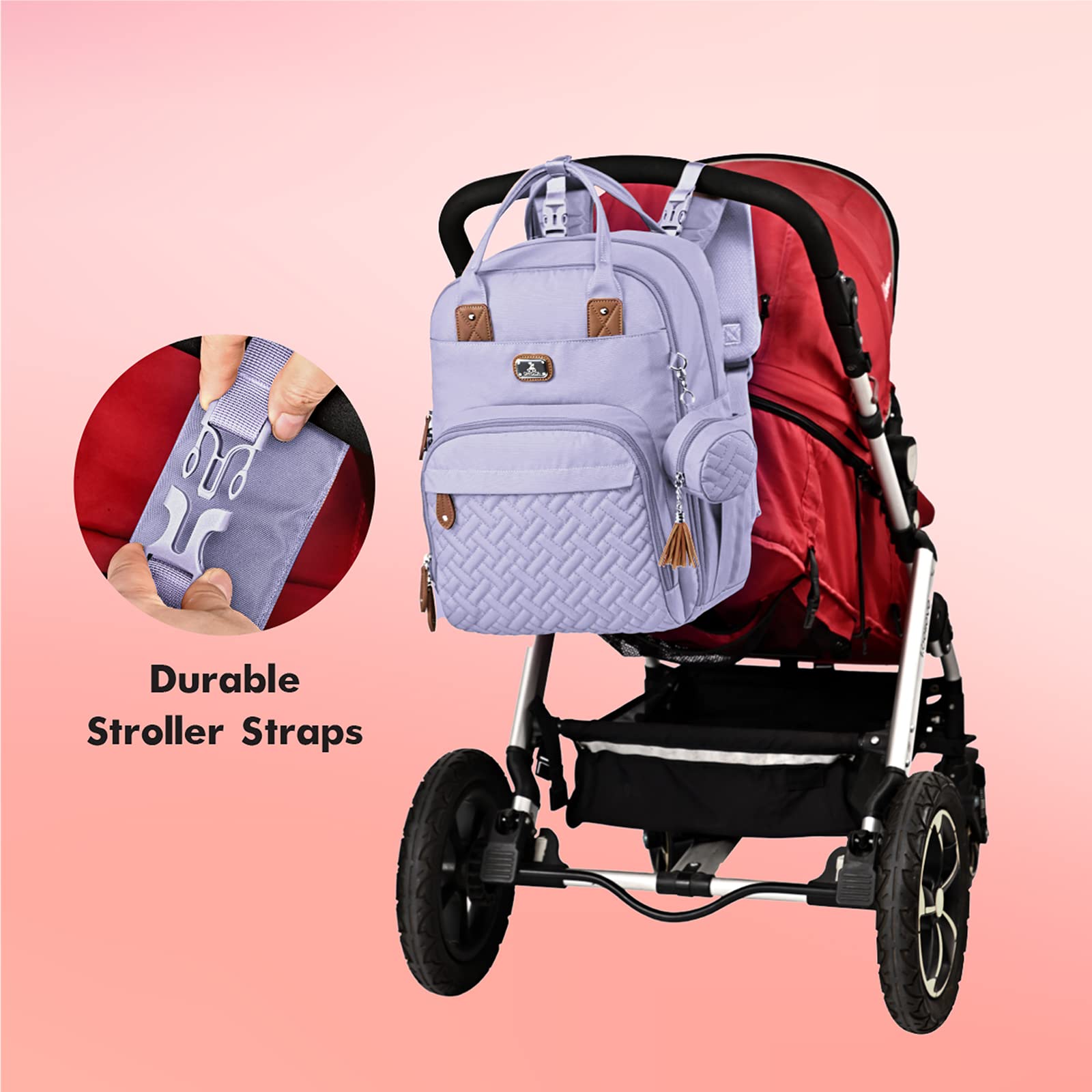 Gender-neutral taro purple design suitable for moms, dads, and growing families.