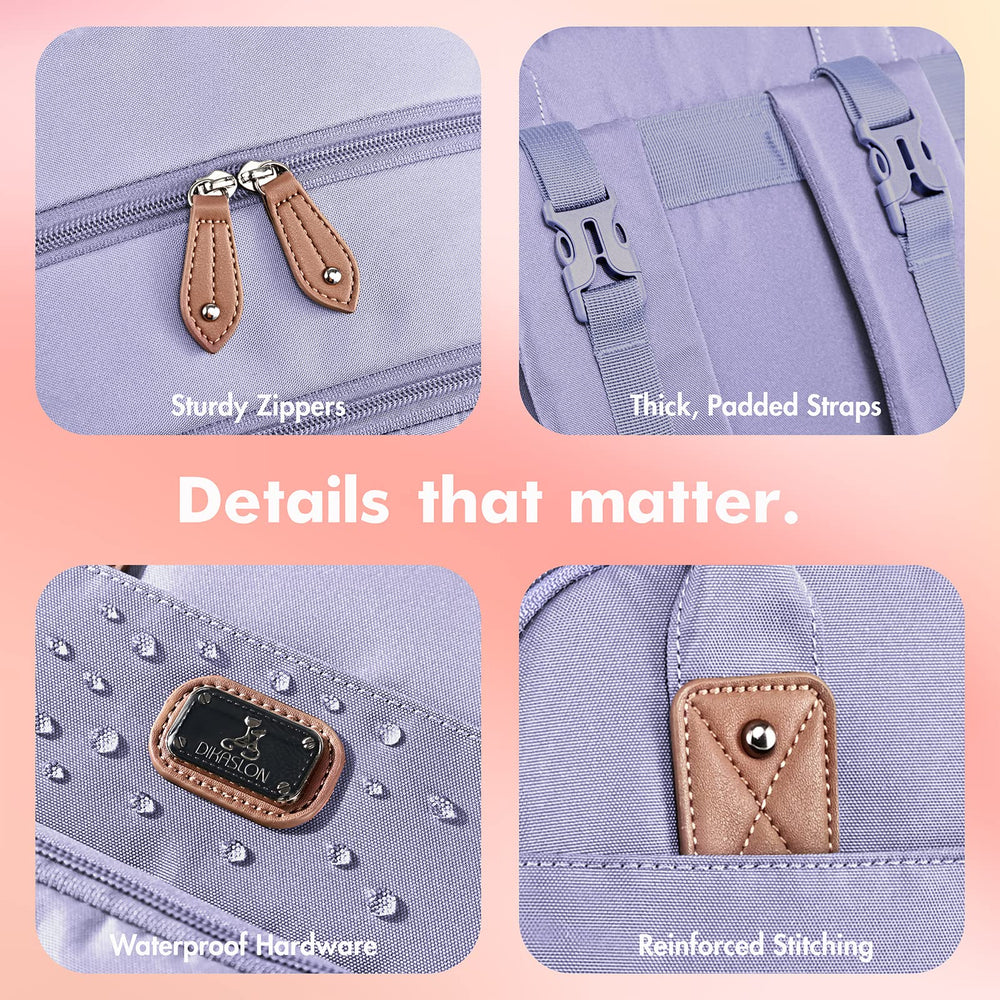 Lightweight, waterproof polyester shell protects contents during daily use.