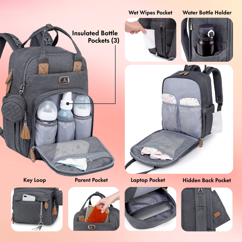 Dikaslon changing pad and wipes pocket included for on-the-go changes