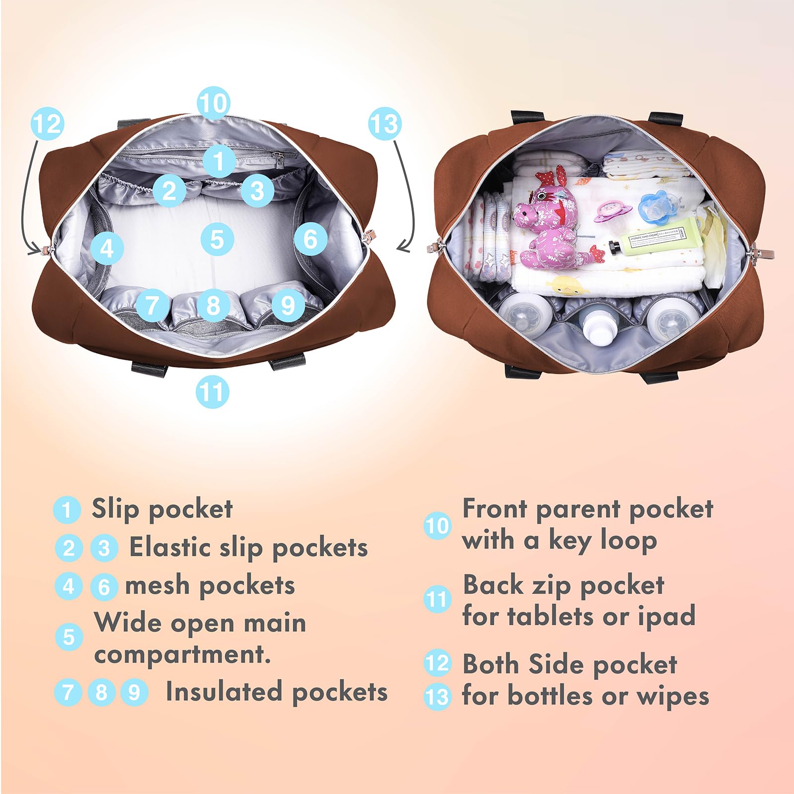 Dikaslon front pocket for quick access to essentials