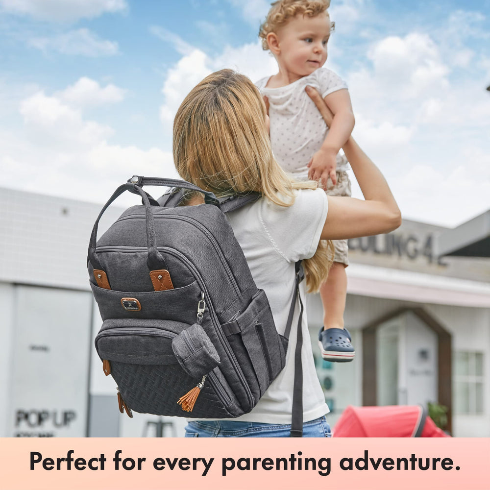 Dikaslon stroller straps enable hands-free hanging from any stroller