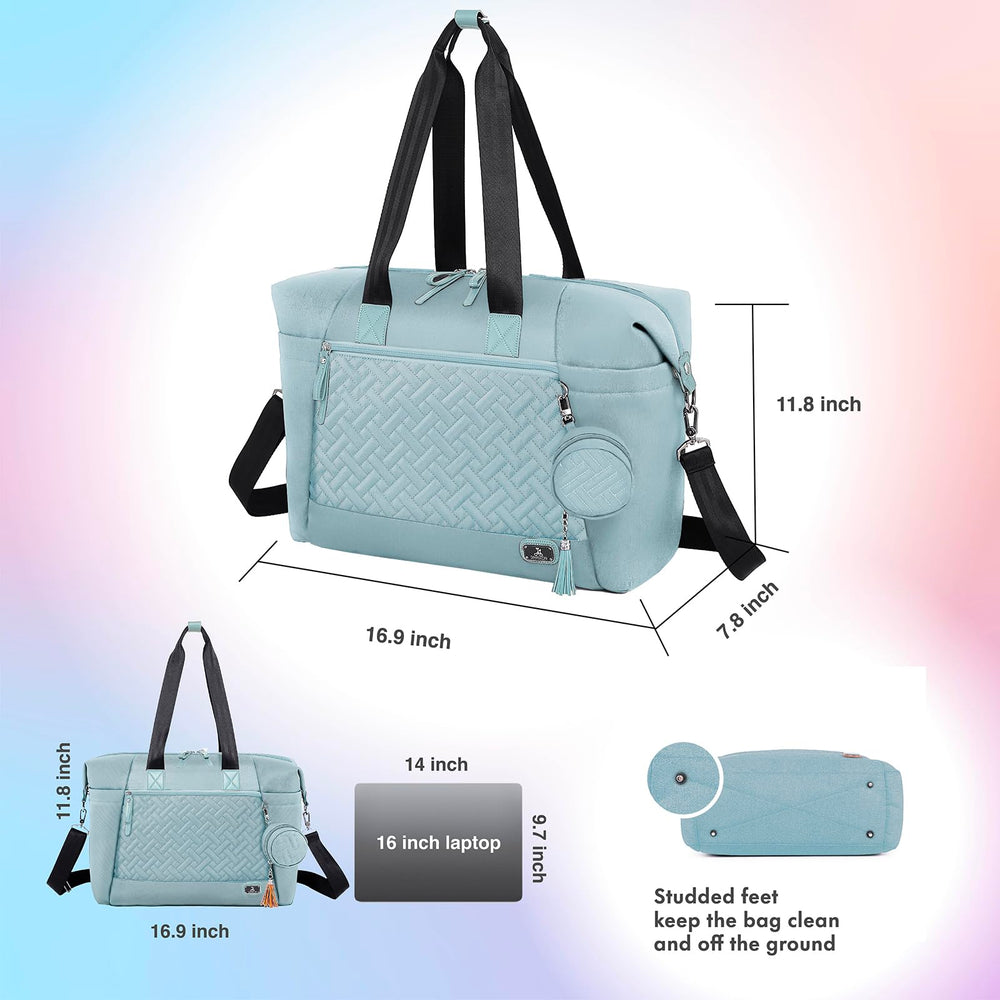 Sturdy studded feet keep the bag clean when placed down.