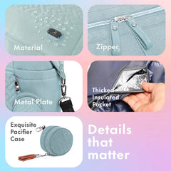 Dikaslon tote includes portable changing pad, easing diaper changes anywhere.
