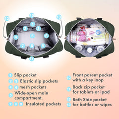 Dikaslon diaper bag tote insulated pouches keep bottles at the right temperature