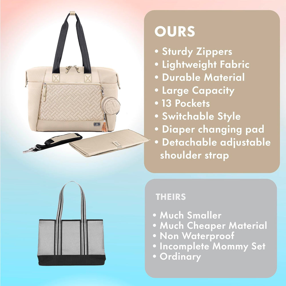 Dikaslon diaper bag tote luggage sleeve for streamlined travel