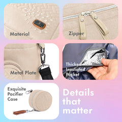 Dikaslon diaper bag tote with multiple pockets for organized essentials